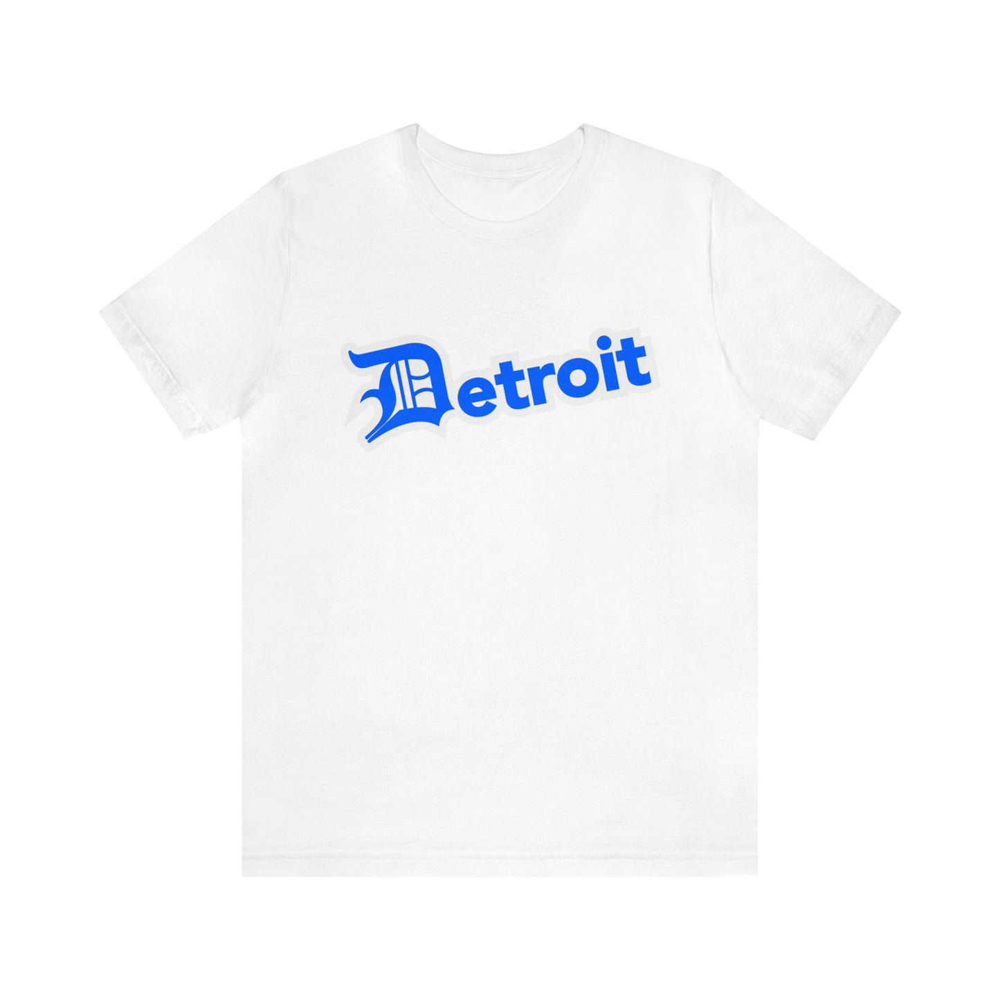 'Detroit' T-Shirt (MotorTown Blue w/ Old English 'D') | Unisex Standard