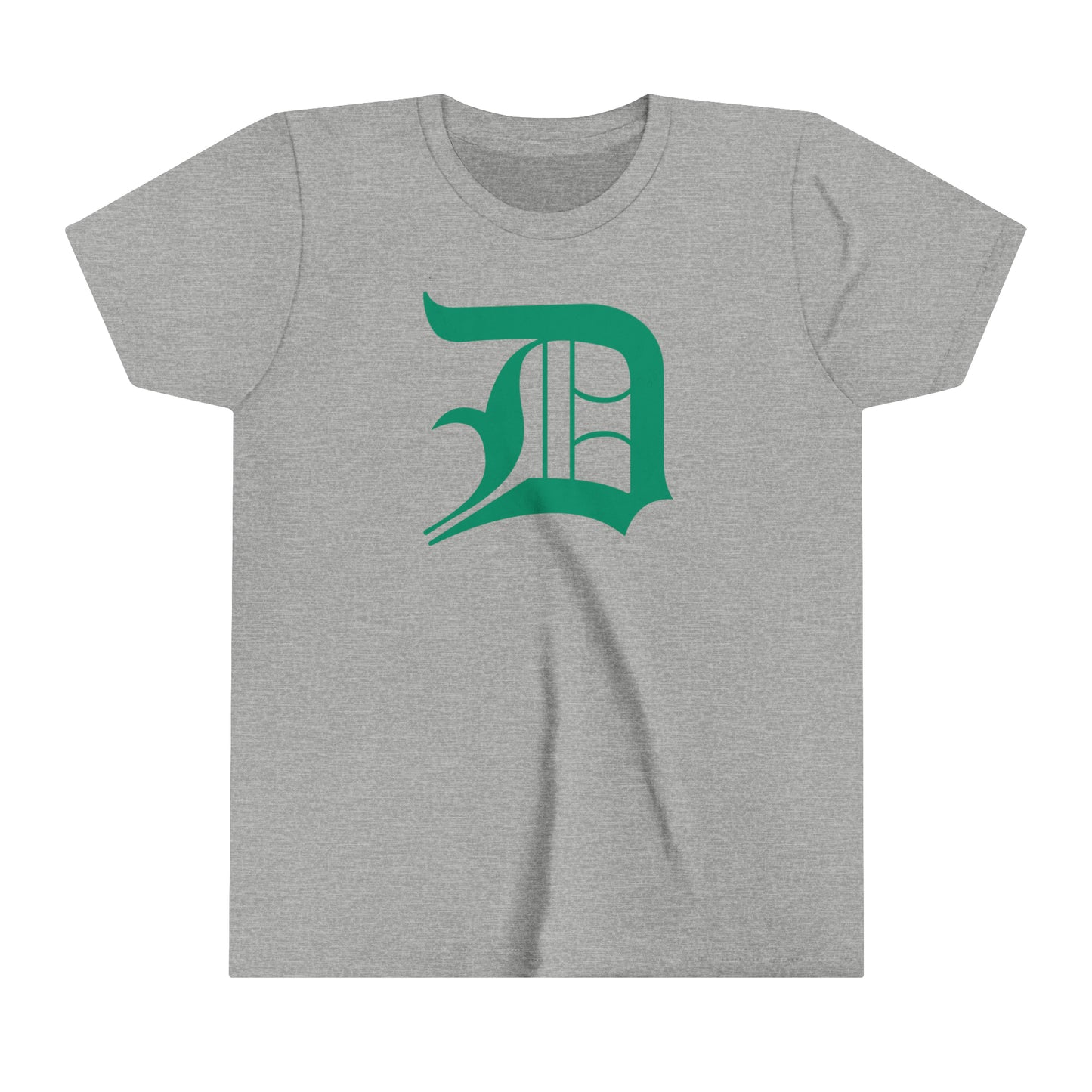 Detroit 'Old English D' T-Shirt (Emerald Green) | Youth Short Sleeve