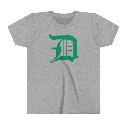 Detroit 'Old English D' T-Shirt (Emerald Green) | Youth Short Sleeve