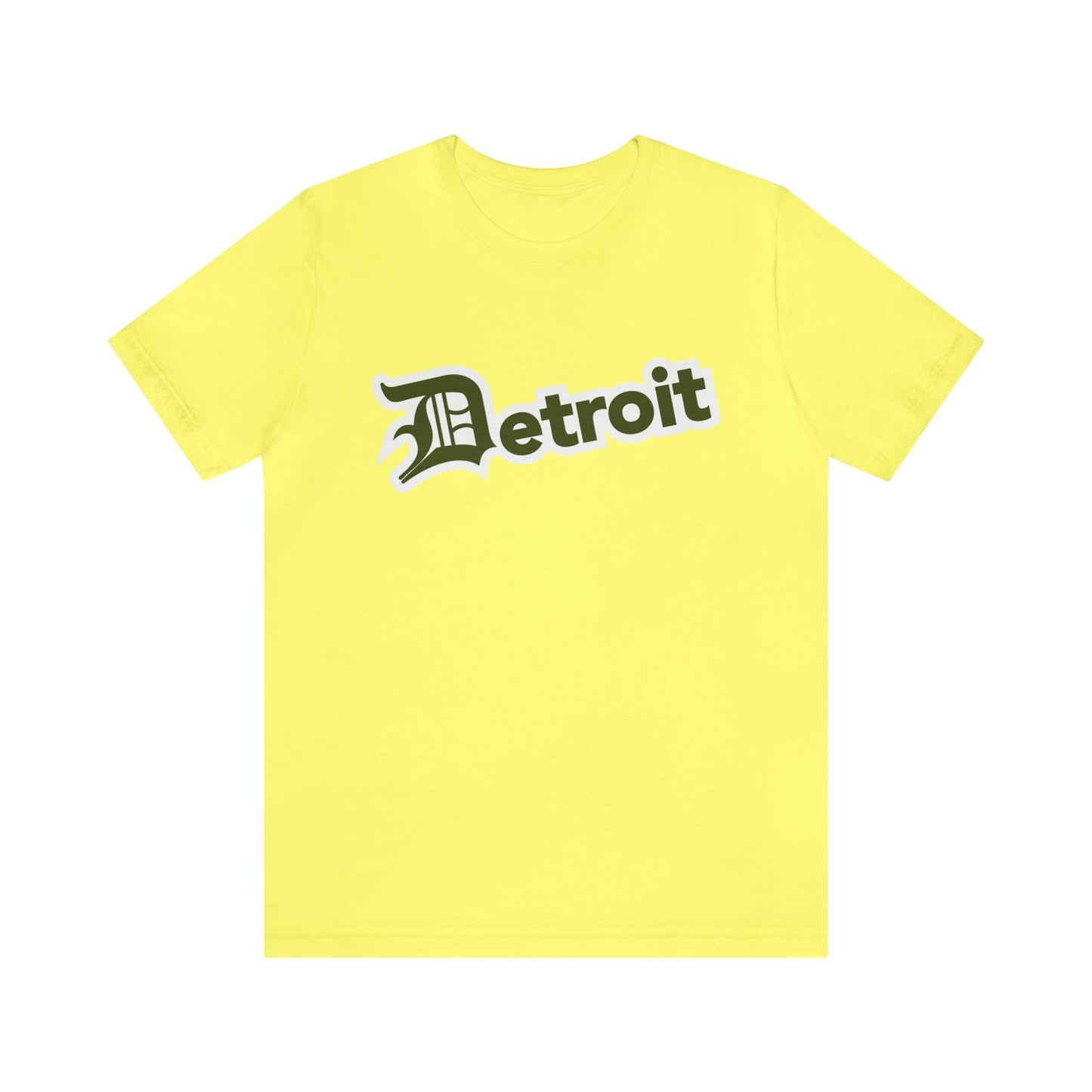 'Detroit' T-Shirt (Army Green w/ Old English 'D') | Unisex Standard