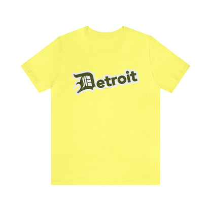 'Detroit' T-Shirt (Army Green w/ Old English 'D') | Unisex Standard