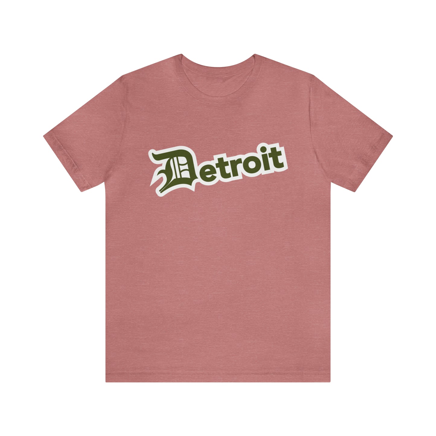 'Detroit' T-Shirt (Army Green w/ Old English 'D') | Unisex Standard