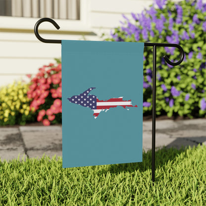 Michigan Upper Peninsula Home & Garden Flag (w/ UP USA Flag) | Lake Huron Blue