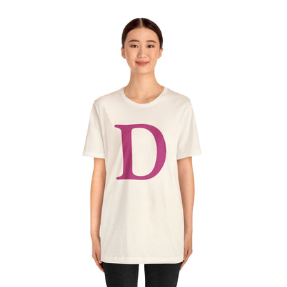 'Old French D' T-Shirt (Apple Blossom Pink) | Unisex Standard Fit