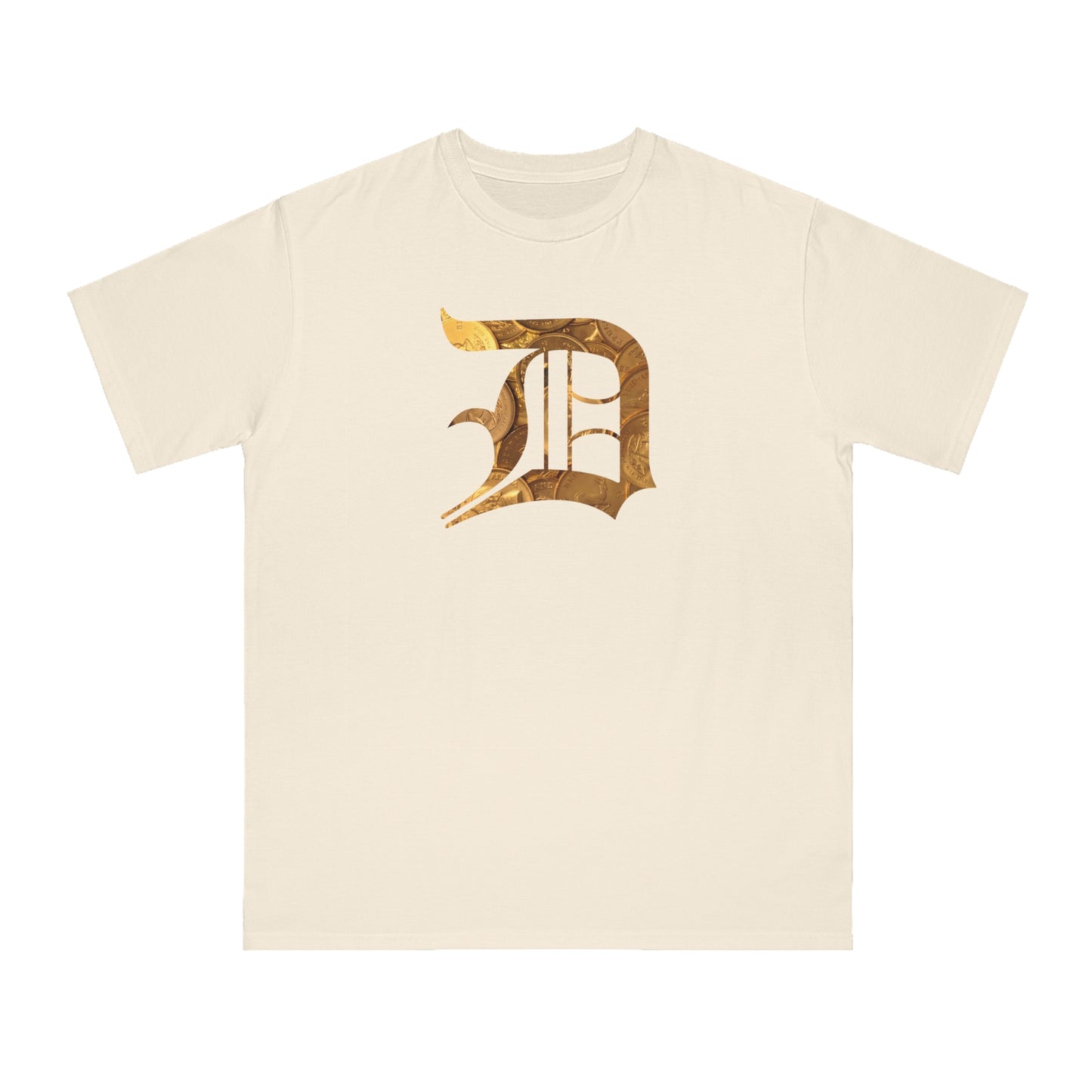 Detroit 'Old English D' T-Shirt (Gold Bullion Edition) | Unisex Organic