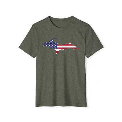 Michigan Upper Peninsula T-Shirt (w/ UP USA Flag) | Unisex Recycled Organic