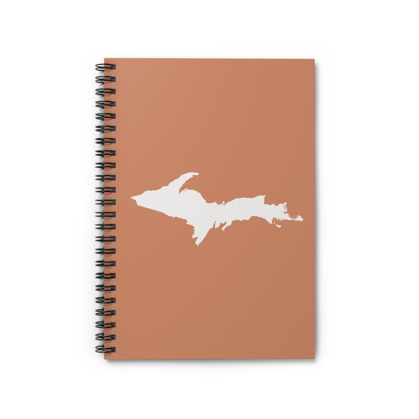 Michigan Upper Peninsula Spiral Notebook (w/ UP Outline) | Copper Color