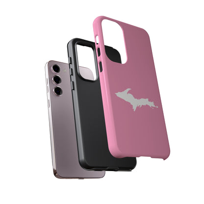 Michigan Upper Peninsula Tough Phone Case ('67 Caddie Pink w/ UP Outline) | Samsung & Pixel Android