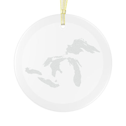 Great Lakes Christmas Ornament | Clear Glass - Laconic Green