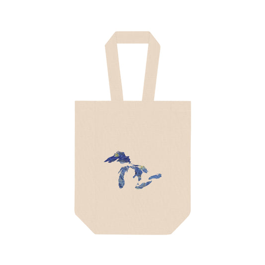 Great Lakes Double Wine Tote Bag | Starry Night Edition