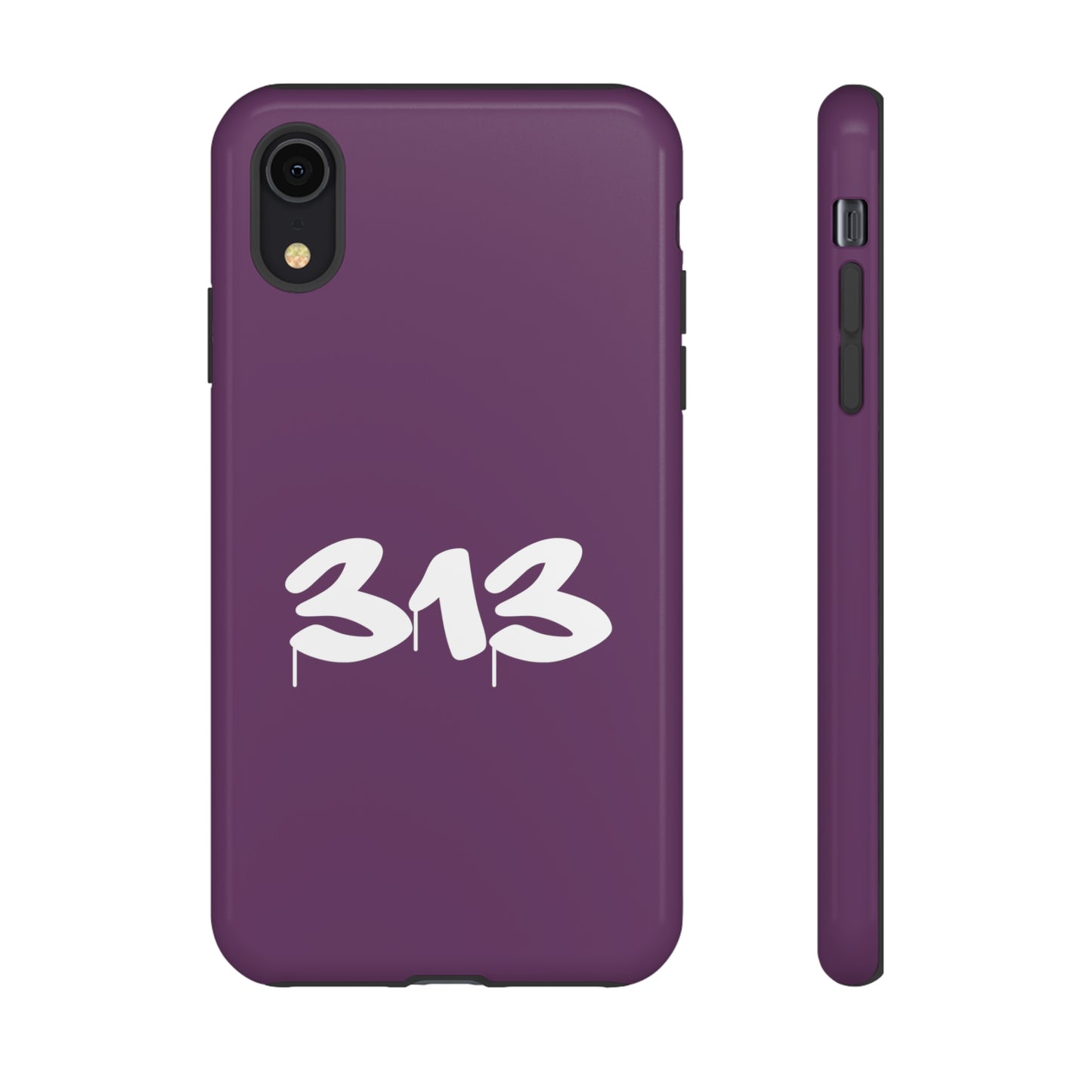 Detroit '313' Tough Phone Case (Plum Tag Font) | Apple iPhone