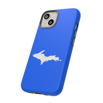 Michigan Upper Peninsula Tough Phone Case (Motor Town Blue w/ UP Outline) | Apple iPhone