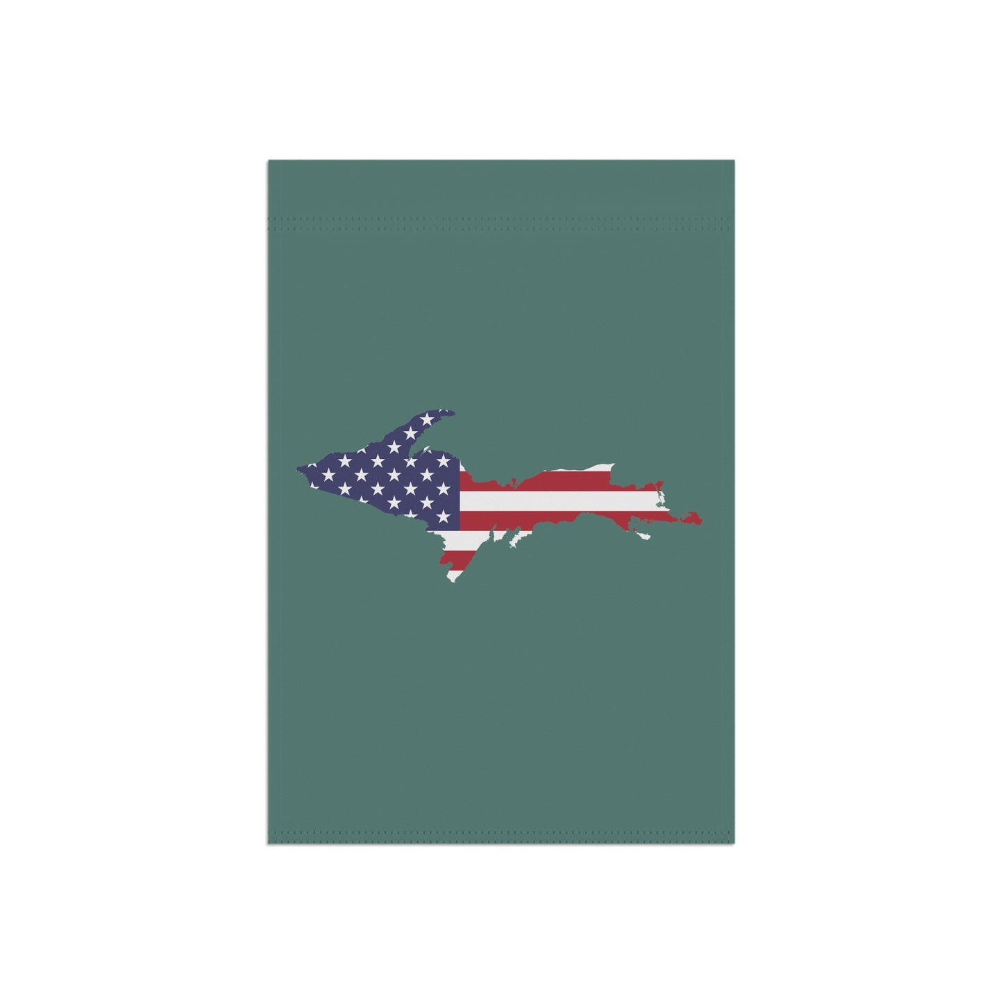 Michigan Upper Peninsula Home & Garden Flag (w/ UP USA Flag) | Copper Green