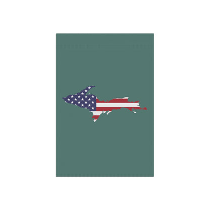 Michigan Upper Peninsula Home & Garden Flag (w/ UP USA Flag) | Copper Green