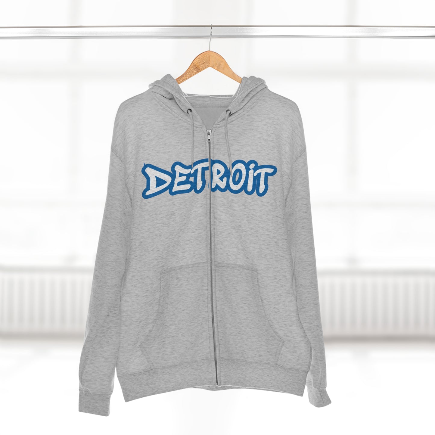 'Detroit' Hoodie (Azure Tag Font) | Unisex Full Zip