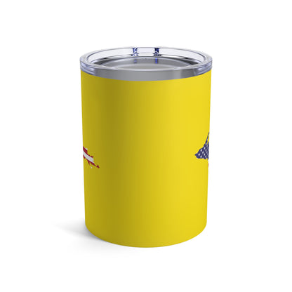 Michigan Upper Peninsula Tumbler (w/ UP USA Flag) | Gadsden Yellow - 10oz