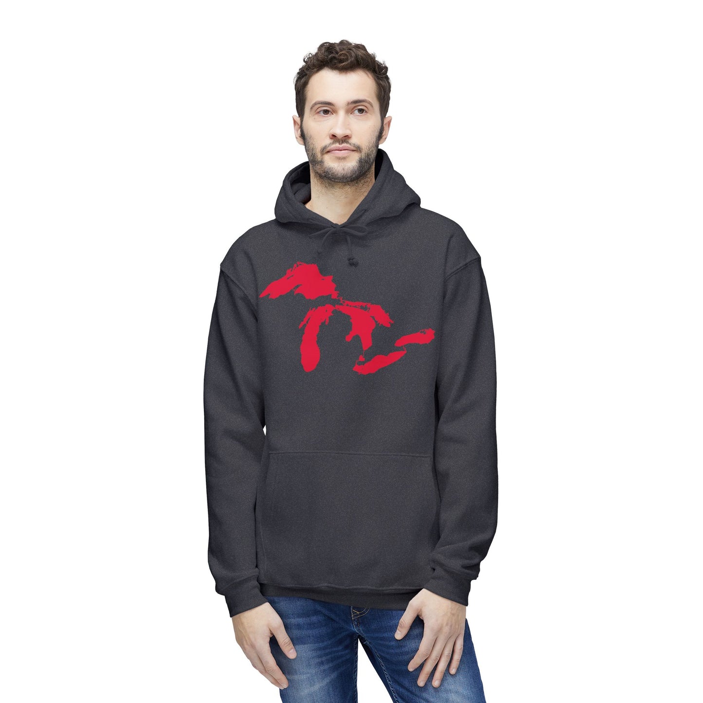 Great Lakes Ultrapremium Hoodie | Made in USA - Lighthouse Red