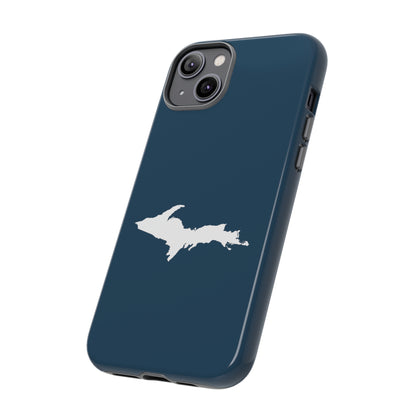 Michigan Upper Peninsula Tough Phone Case ('37 Caddie Cavalier Blue w/ UP Outline) | Apple iPhone