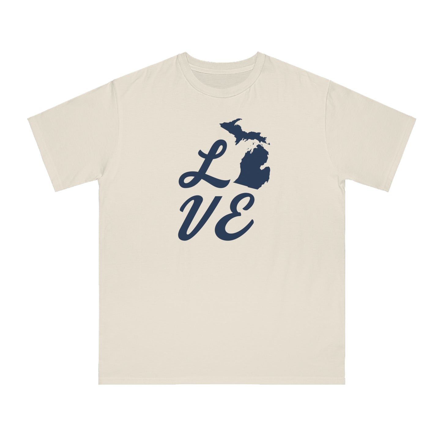 Michigan 'Love' T-Shirt (Script Font) | Unisex Organic