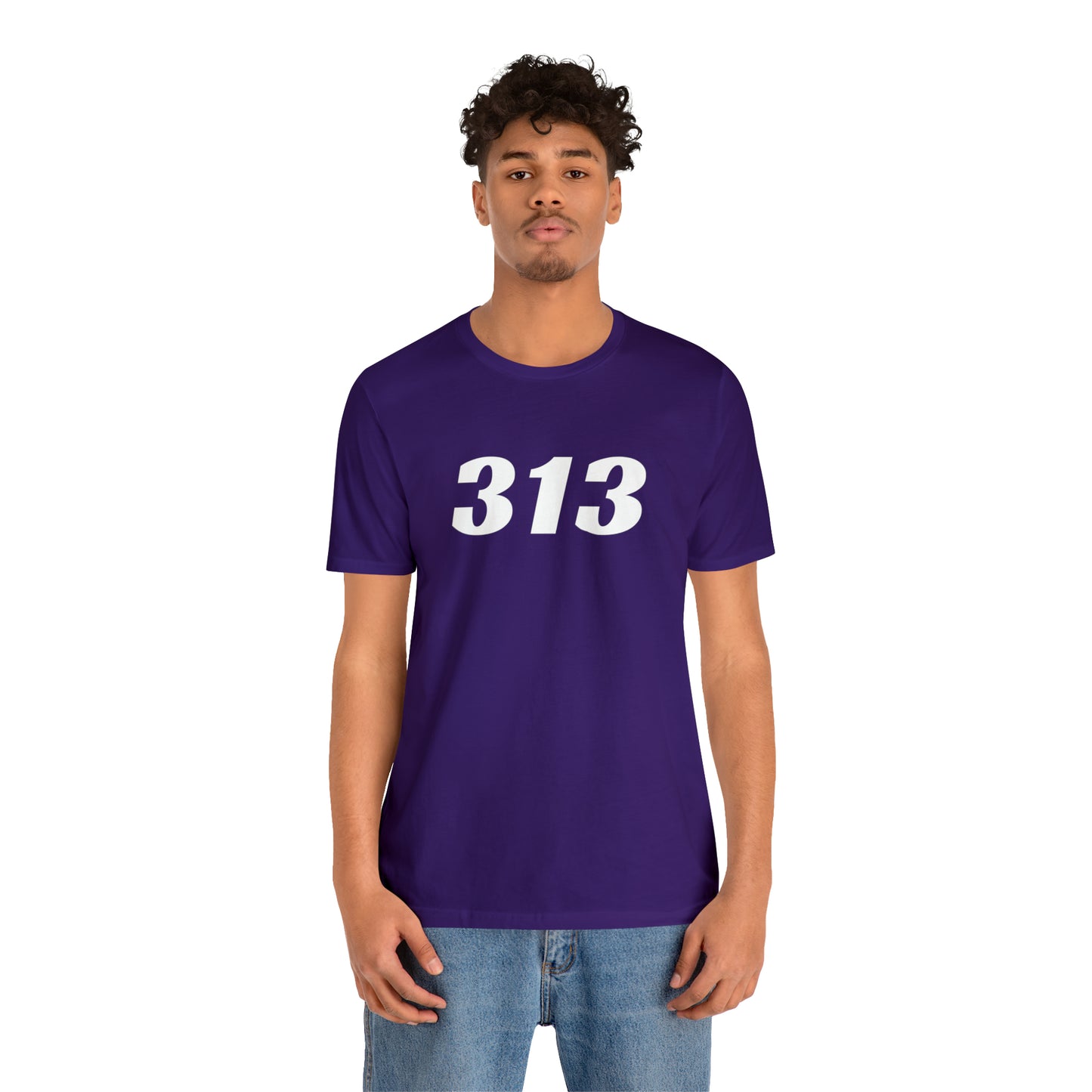 Detroit '313' T-Shirt (Racing Font) | Unisex Standard Fit