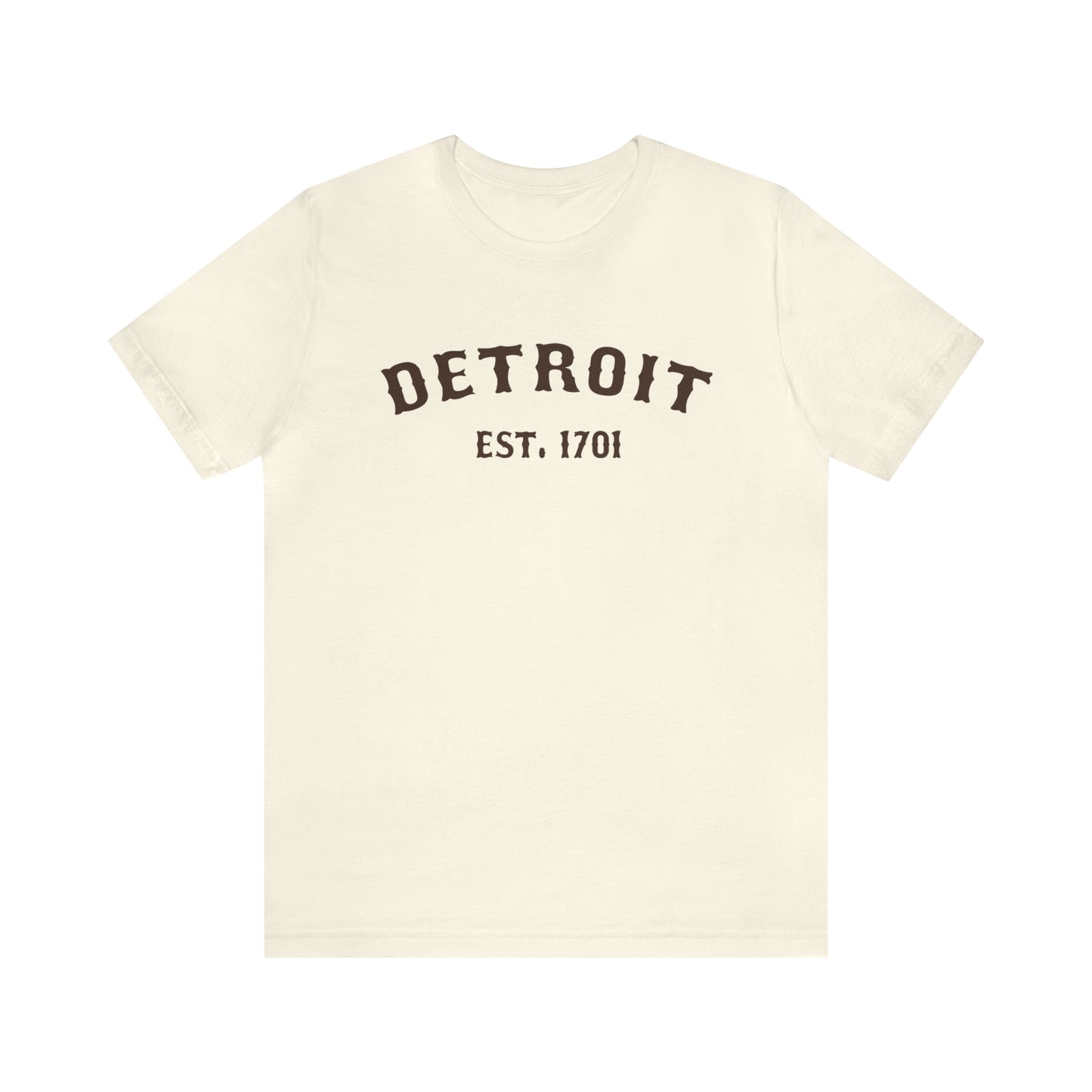 'Detroit EST. 1701' T-Shirt (Hickory Ballpark Font) | Unisex Standard