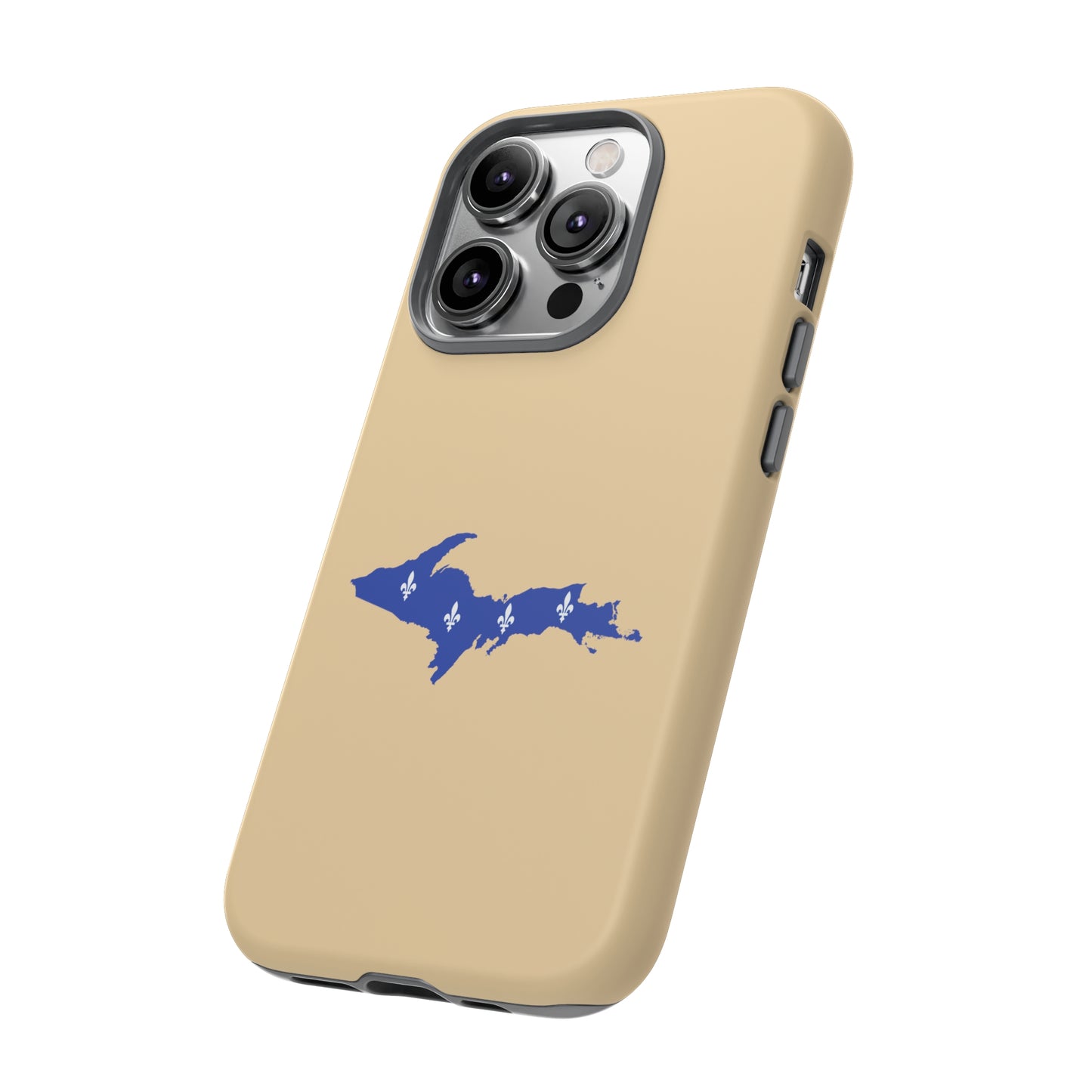 Michigan Upper Peninsula Tough Phone Case (Maple Color w/ UP Quebec Flag Outline) | Apple iPhone