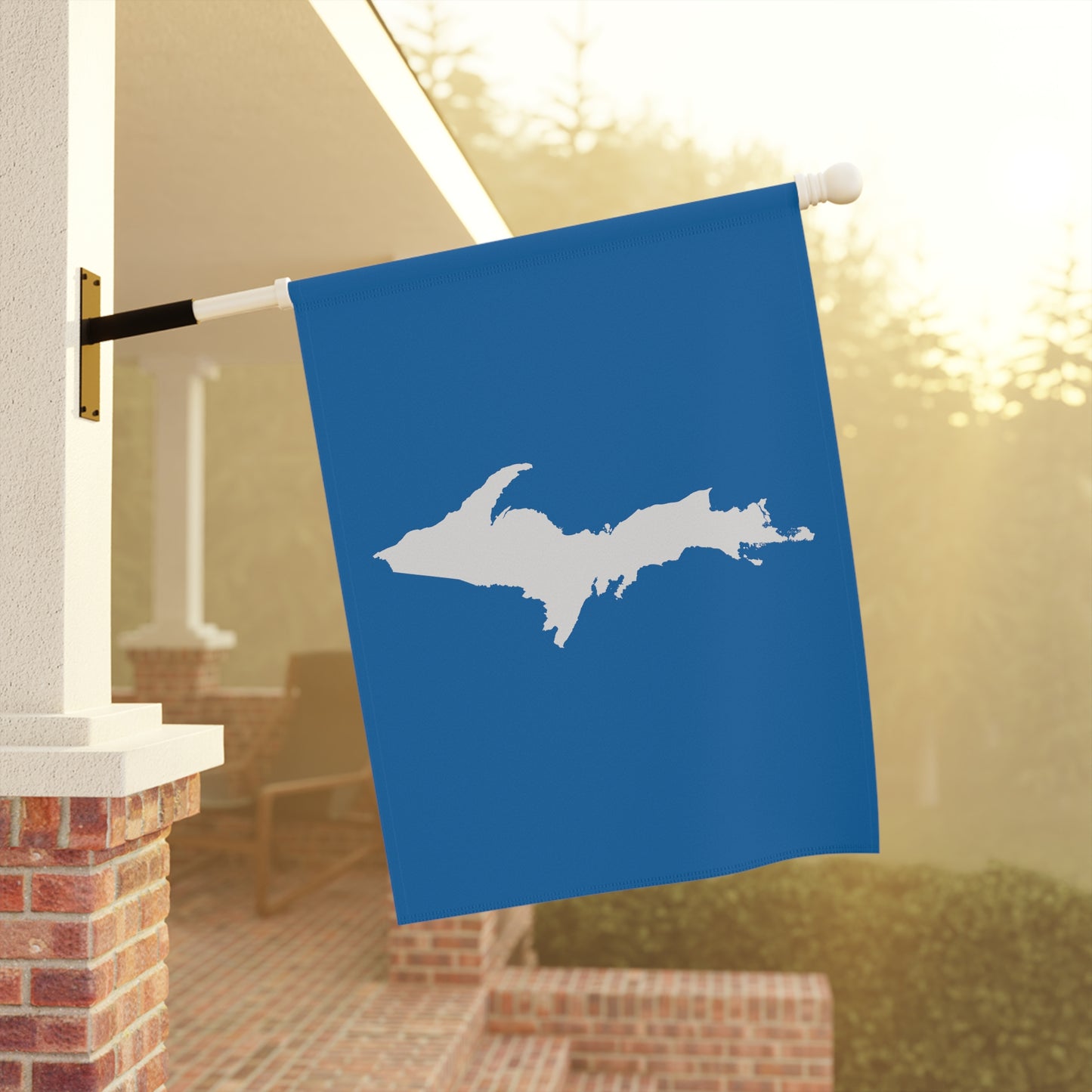 Michigan Upper Peninsula Home & Garden Flag (w/ UP Outline) | Azure