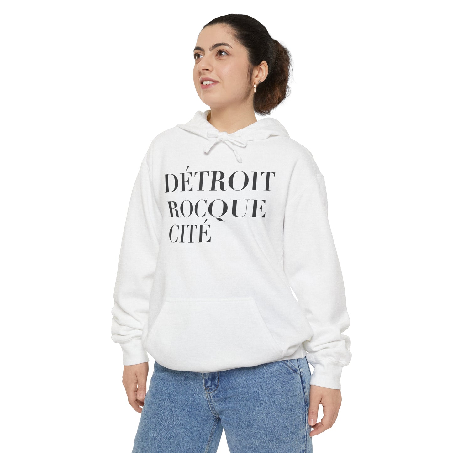 'Détroit Rocque Cité' Hoodie | Unisex Garment-Dyed