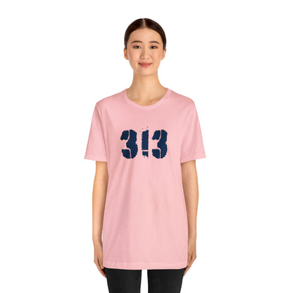 Detroit '313' T-Shirt (Spray Stencil Font) | Unisex Standard Fit