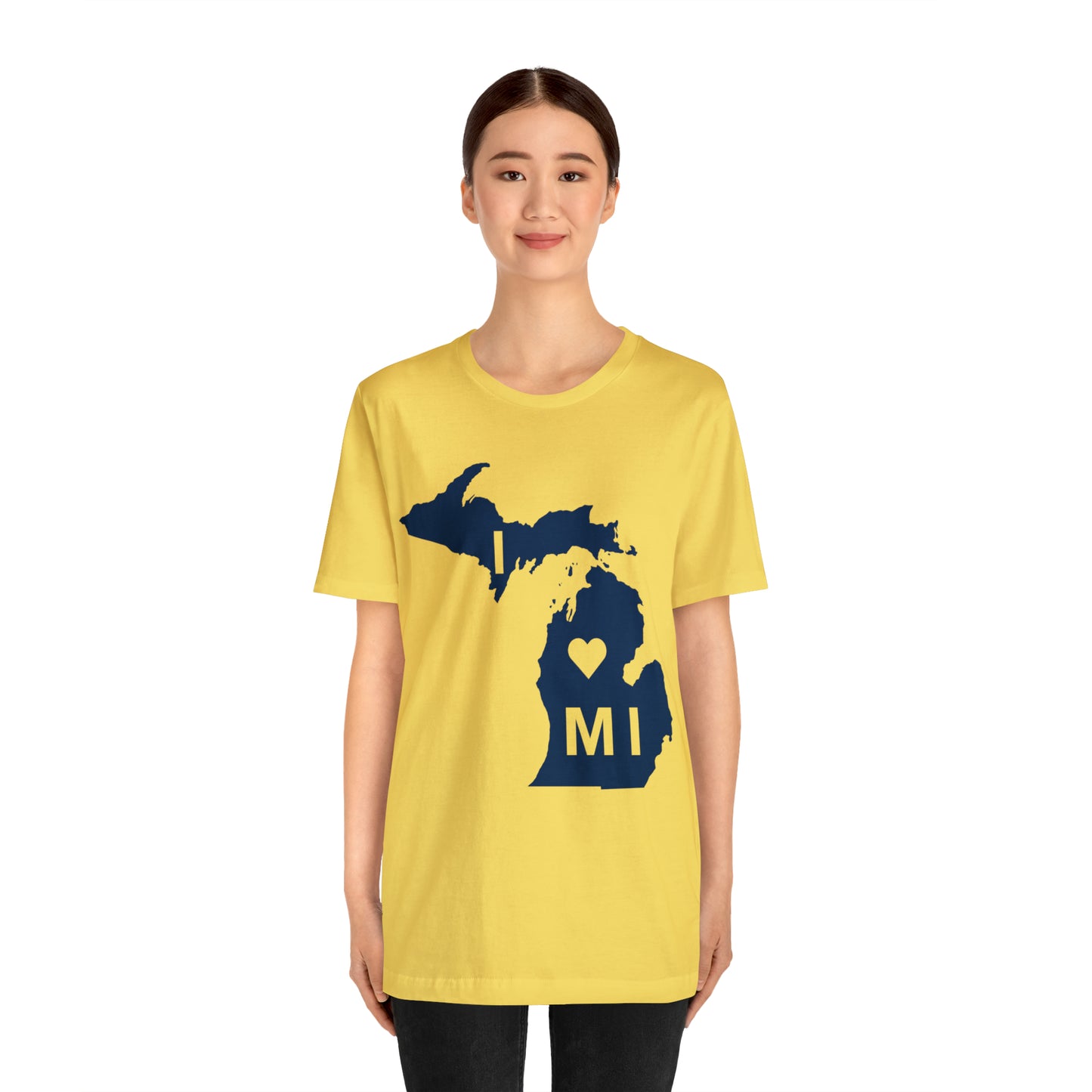 'I ❤️ MI' T-Shirt (w/ Full MI Outline) | Unisex Standard Fit