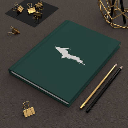 Michigan Upper Peninsula Hardcover Journal (Laconic Green w/ UP Outline) | Ruled - 150pgs