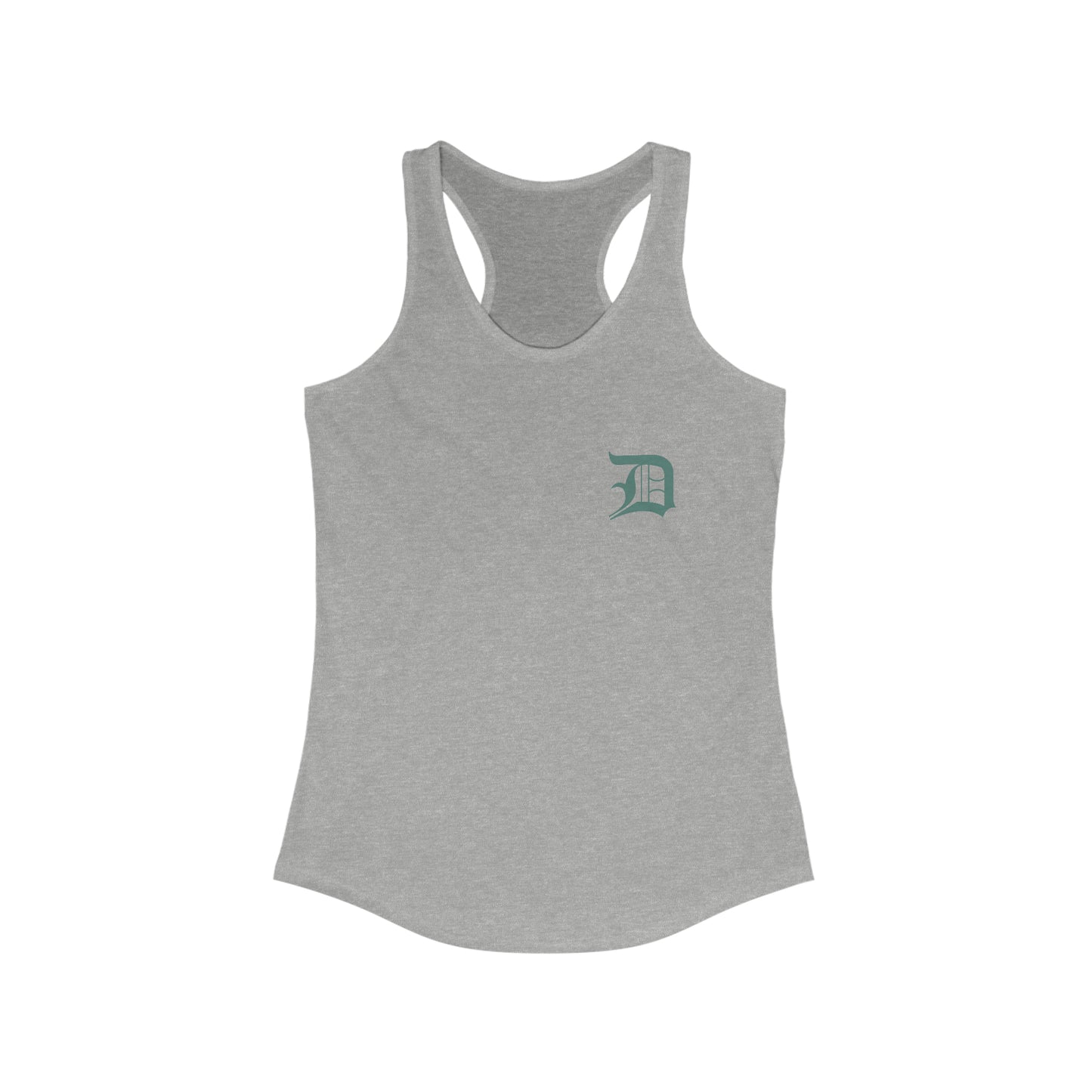 Detroit 'Old English D' Tank Top (Mini Copper Green 'D') | Women's Racerback