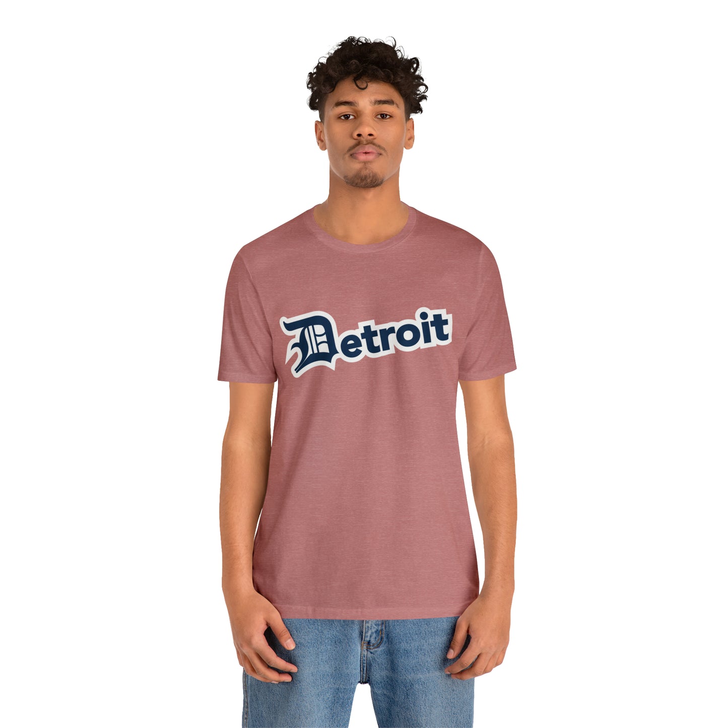 'Detroit' T-Shirt (Navy w/ Old English 'D') | Unisex Standard