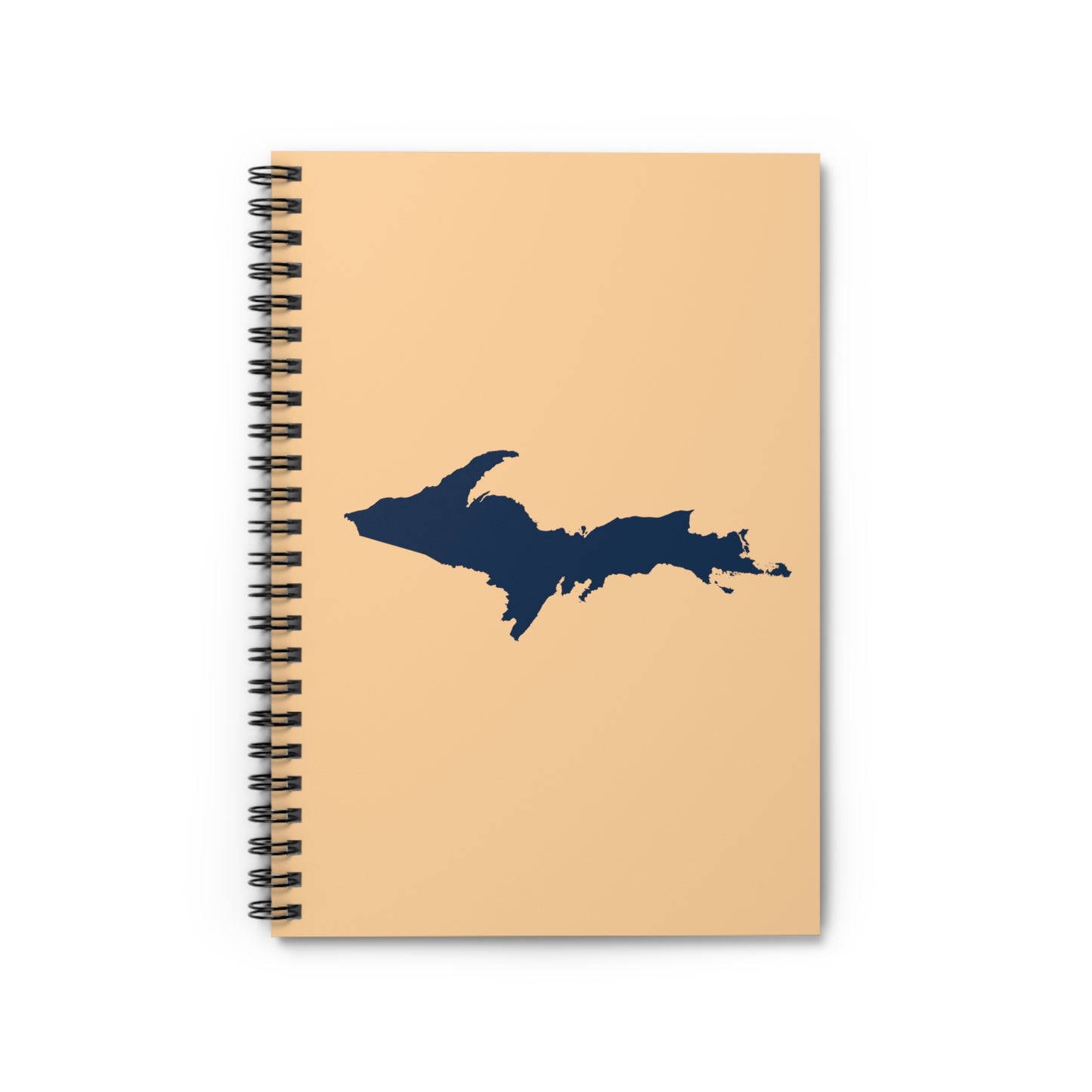 Michigan Upper Peninsula Spiral Notebook (w/ UP Outline) | Pale Apricot