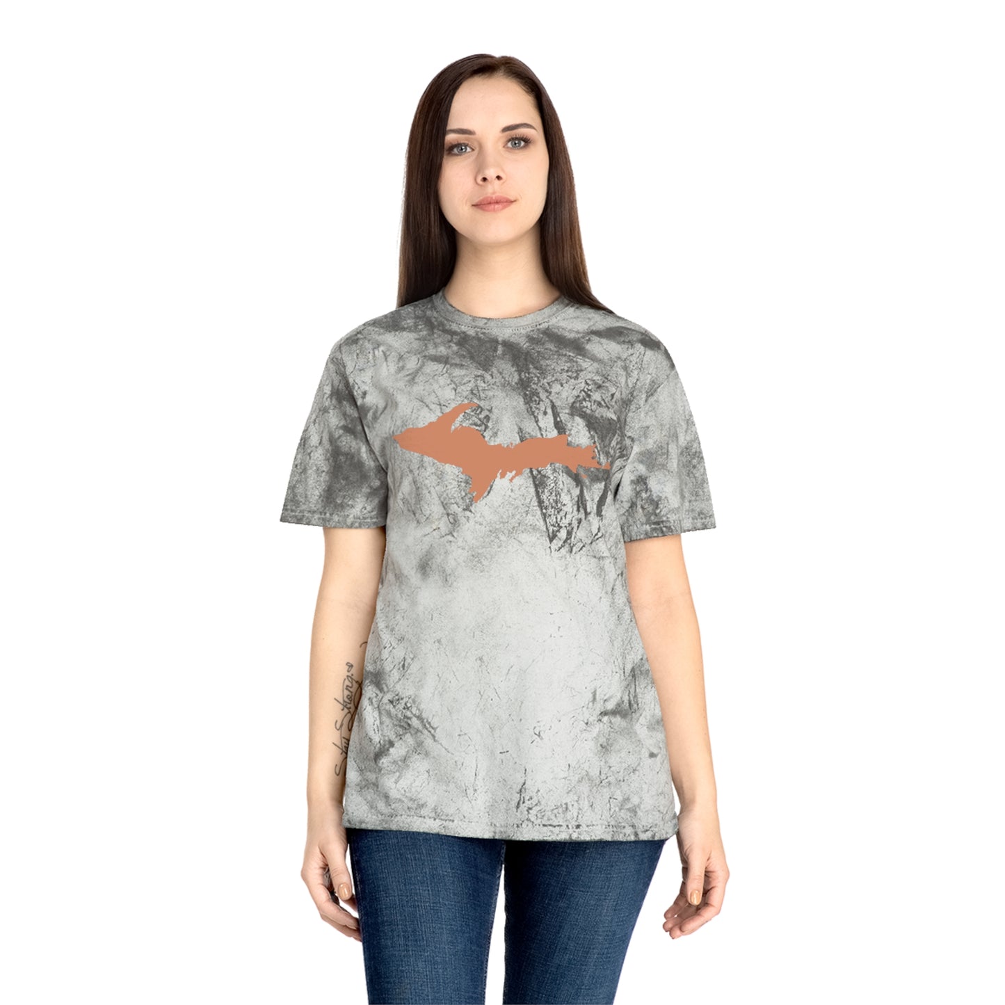 Michigan Upper Peninsula T-Shirt (w/ Copper UP Outline) | Unisex Color Blast