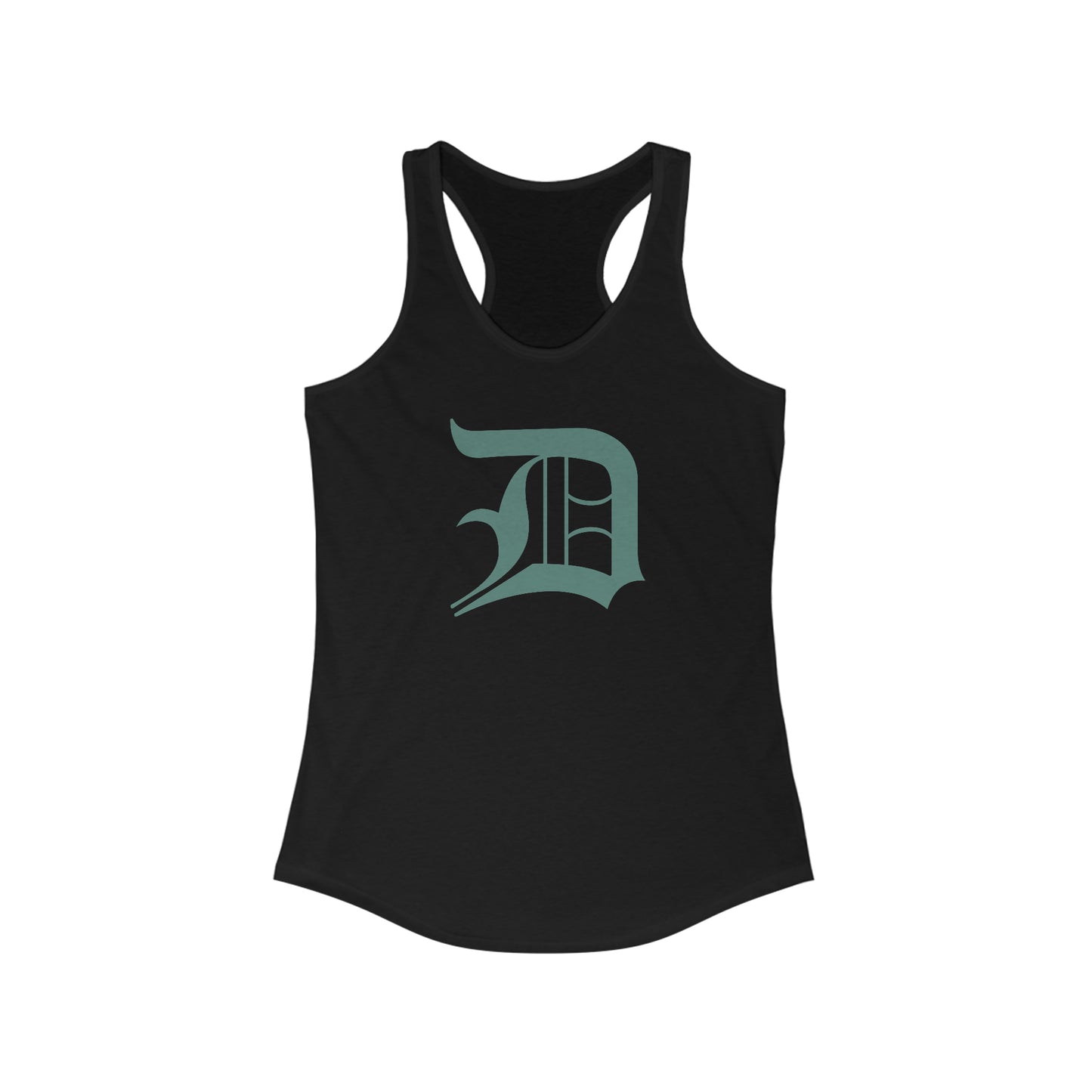 Detroit 'Old English D' Tank Top (Copper Green) | Women's Racerback