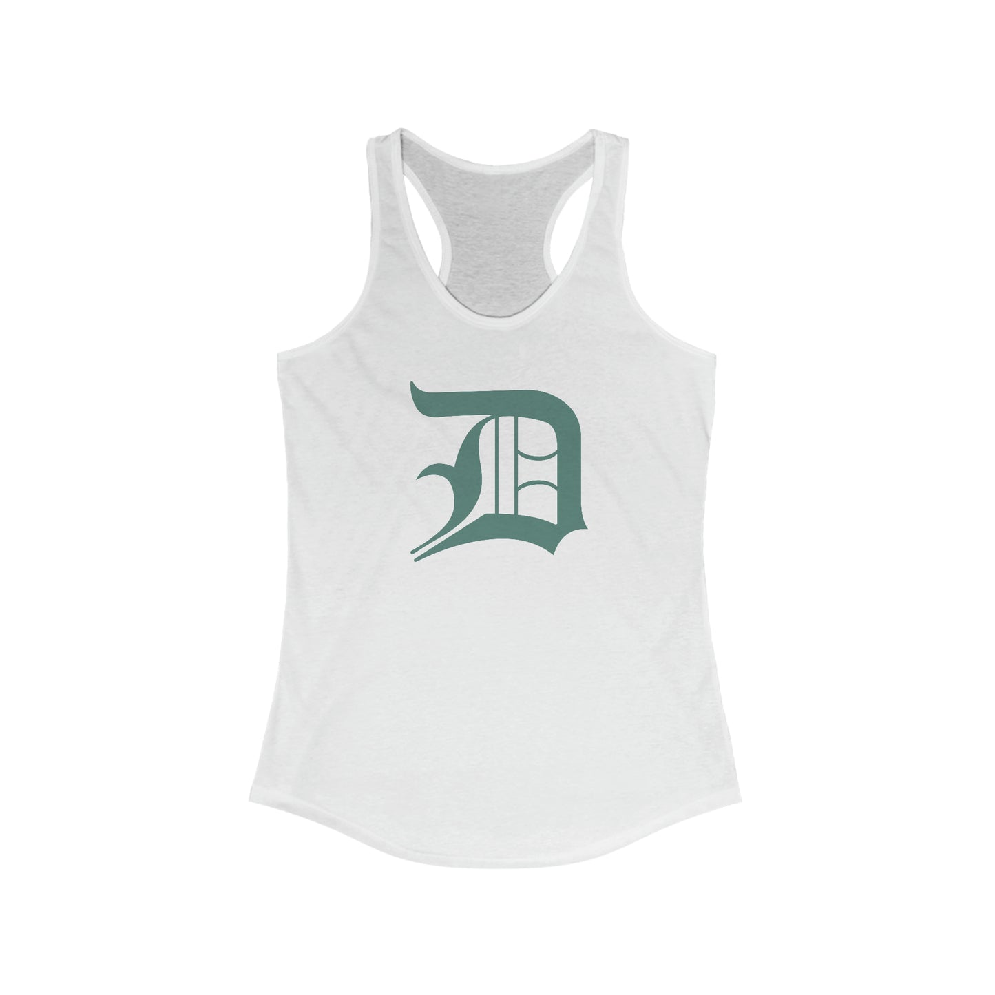 Detroit 'Old English D' Tank Top (Copper Green) | Women's Racerback