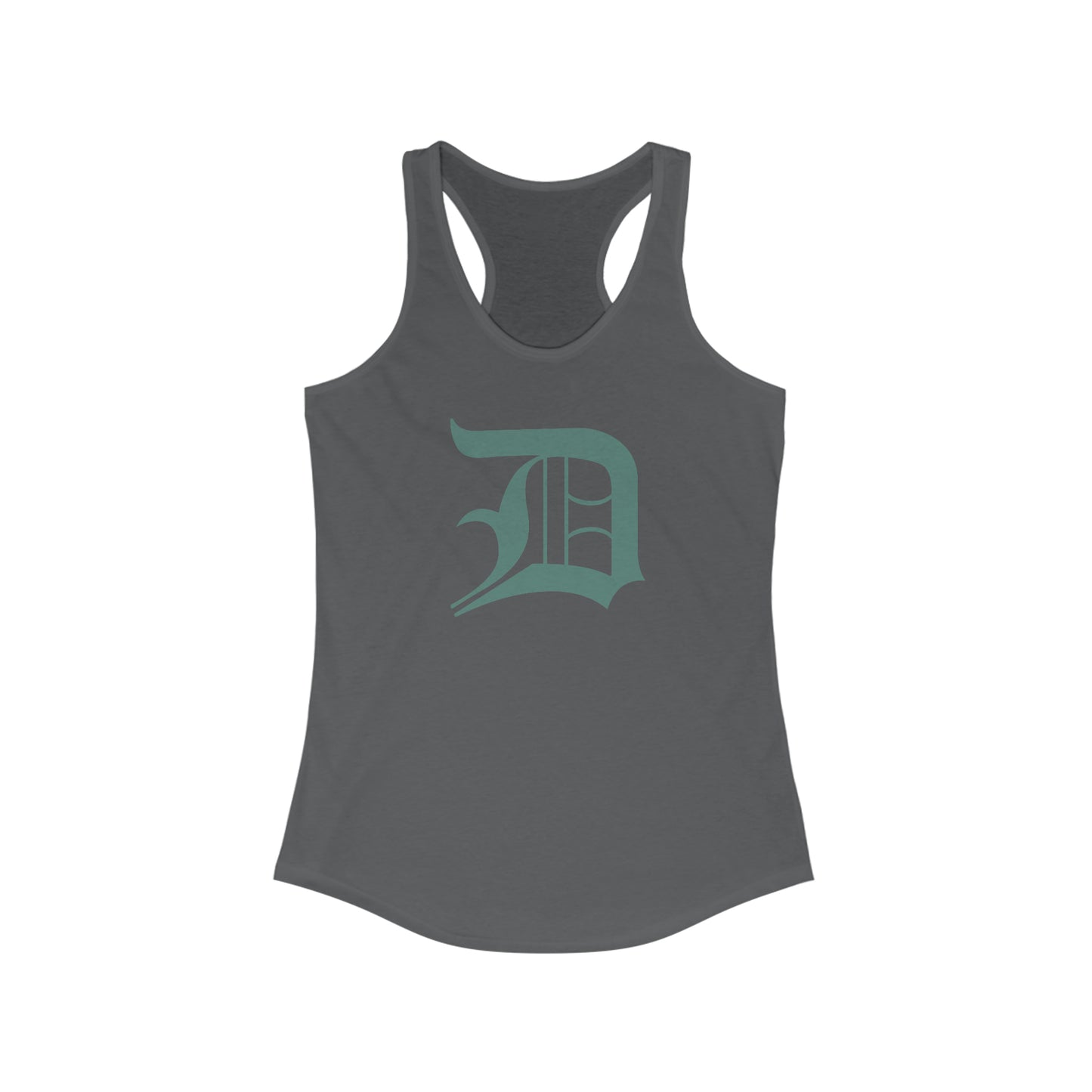 Detroit 'Old English D' Tank Top (Copper Green) | Women's Racerback