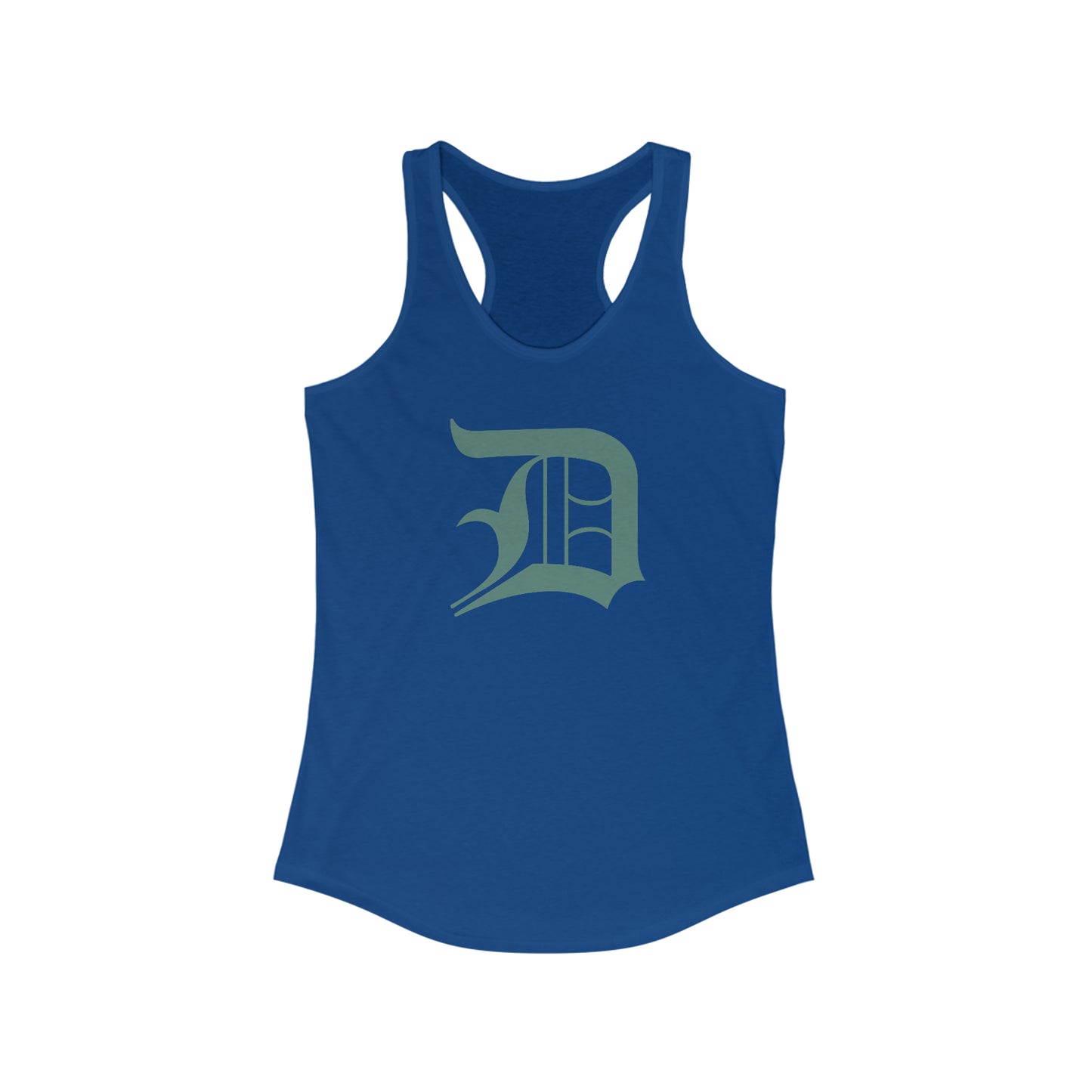 Detroit 'Old English D' Tank Top (Copper Green) | Women's Racerback