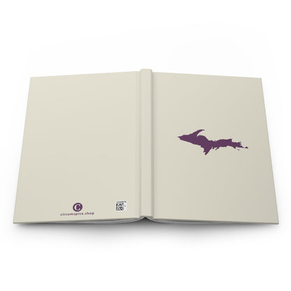 Michigan Upper Peninsula Hardcover Journal (Ivory w/ Plum Outline) | Ruled - 150pgs