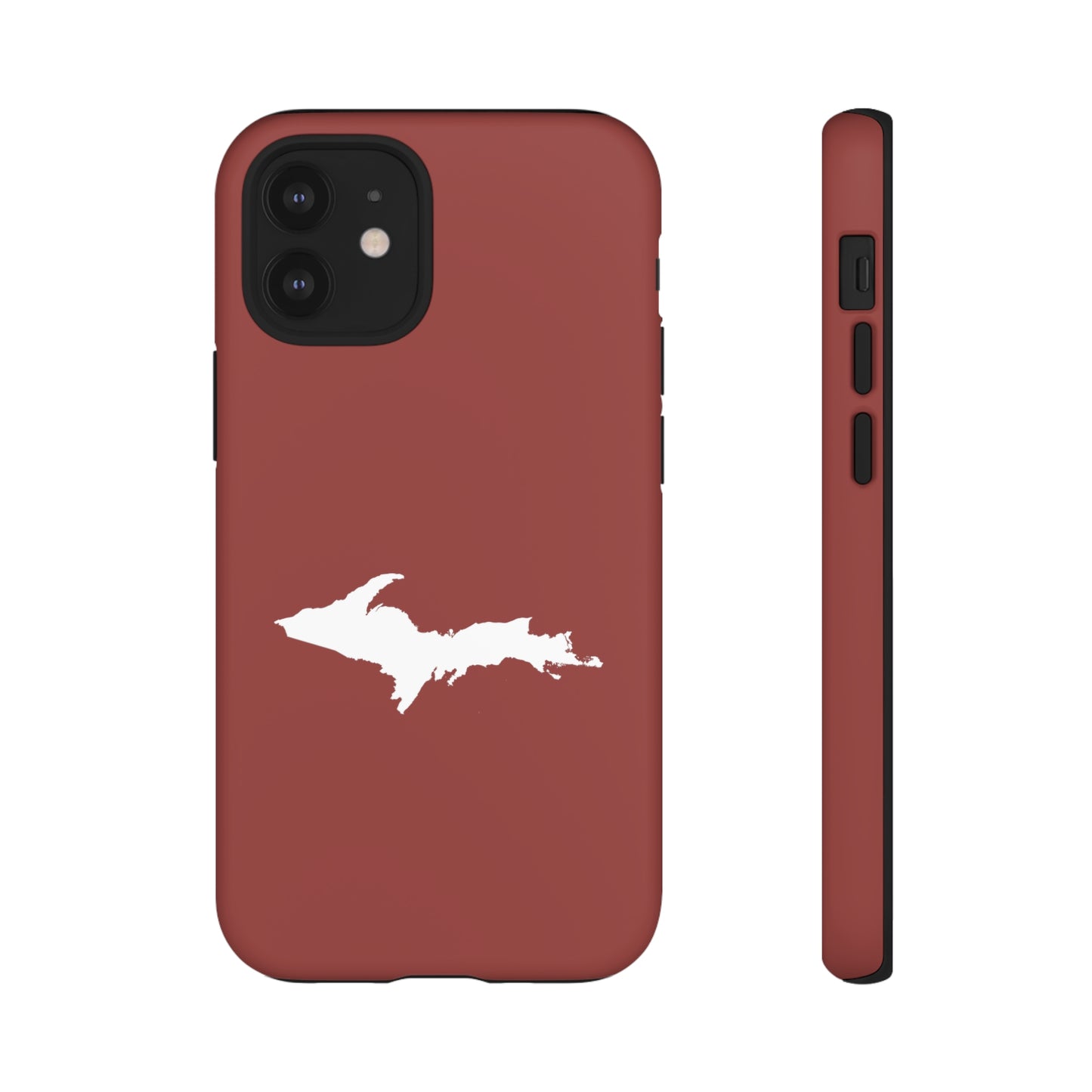 Michigan Upper Peninsula Tough Phone Case (Ore Dock Red w/ UP Outline) | Apple iPhone