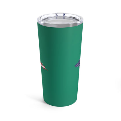 Michigan Upper Peninsula Tumbler (w/ UP USA Flag) | Emerald Green - 20oz