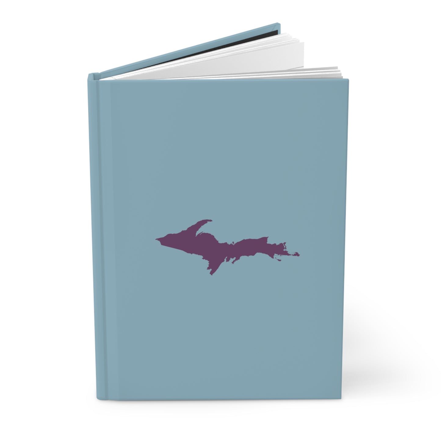 Michigan Upper Peninsula Hardcover Journal (Opal Blue w/ Plum Outline) | Ruled - 150pgs