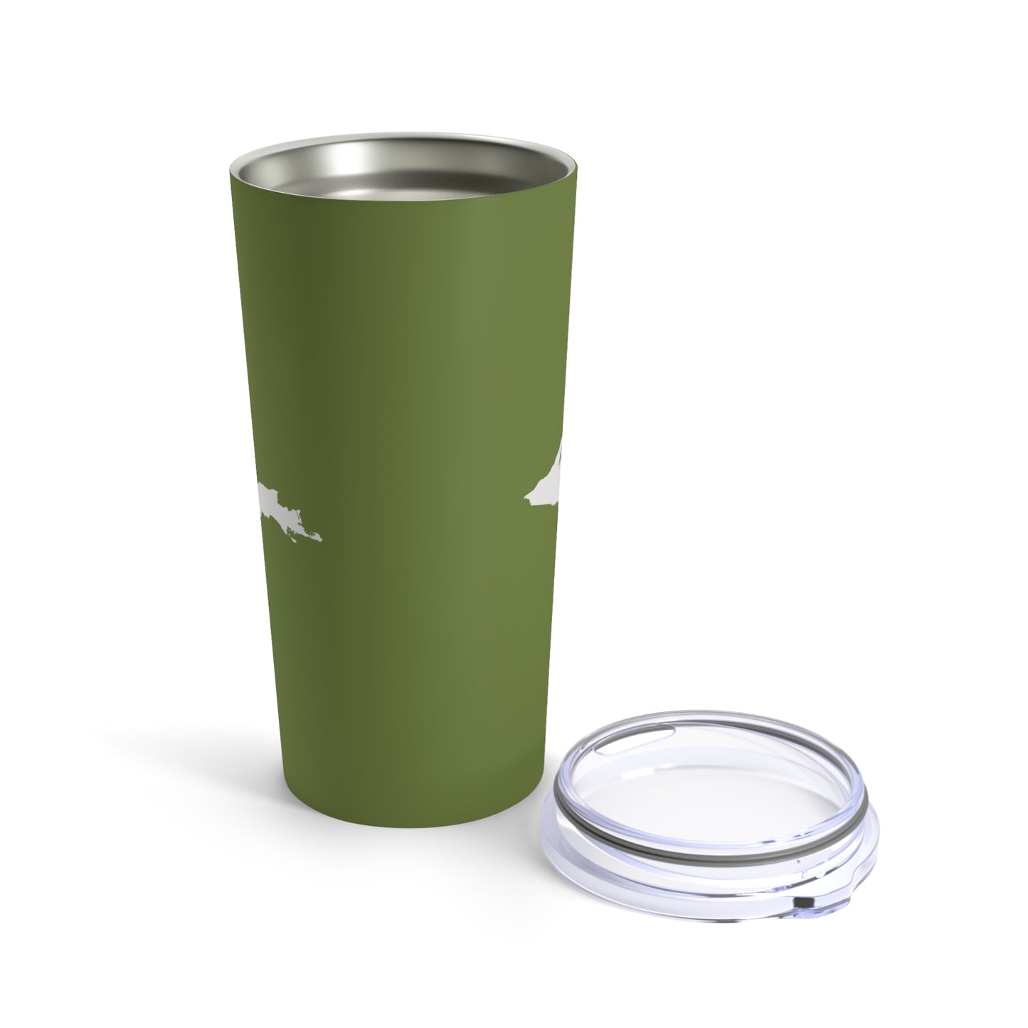 Michigan Upper Peninsula Tumbler (w/ UP Outline) | Olive Green - 20oz