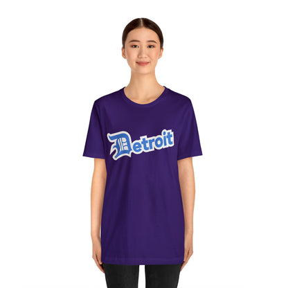 'Detroit' T-Shirt (Azure w/ Old English 'D') | Unisex Standard