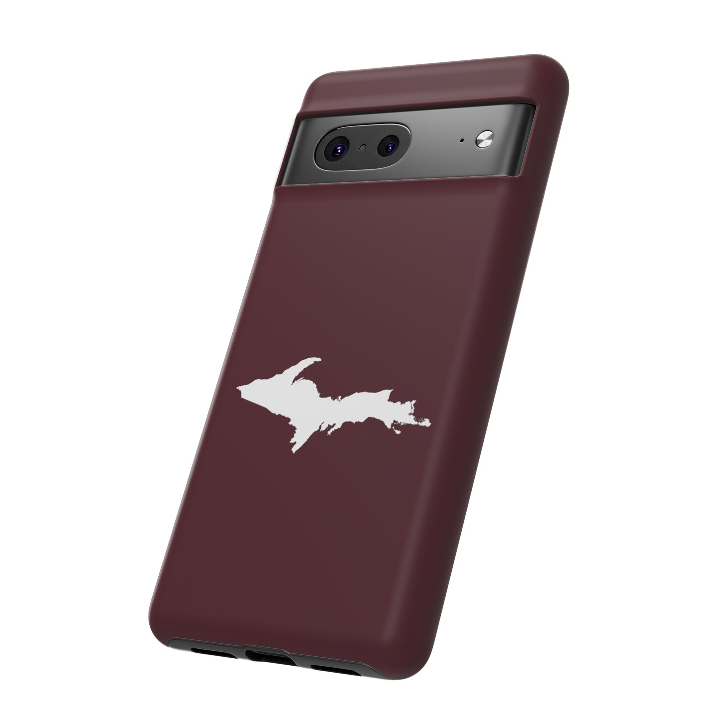 Michigan Upper Peninsula Tough Phone Case (Pinot Red w/ UP Outline) | Samsung & Pixel Android