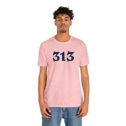 Detroit '313' T-Shirt (Angry Serif Font) | Unisex Standard Fit