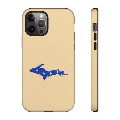 Michigan Upper Peninsula Tough Phone Case (Maple Color w/ UP Quebec Flag Outline) | Apple iPhone