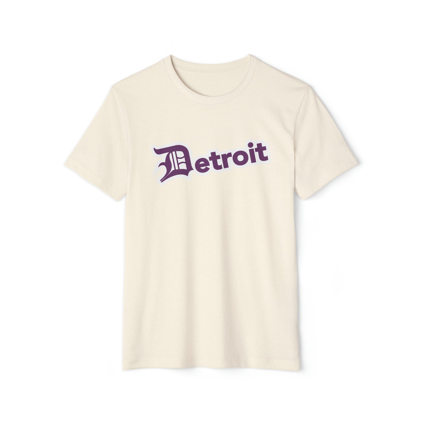 Detroit' T-Shirt (Plum Old English 'D') | Unisex Recycled Organic