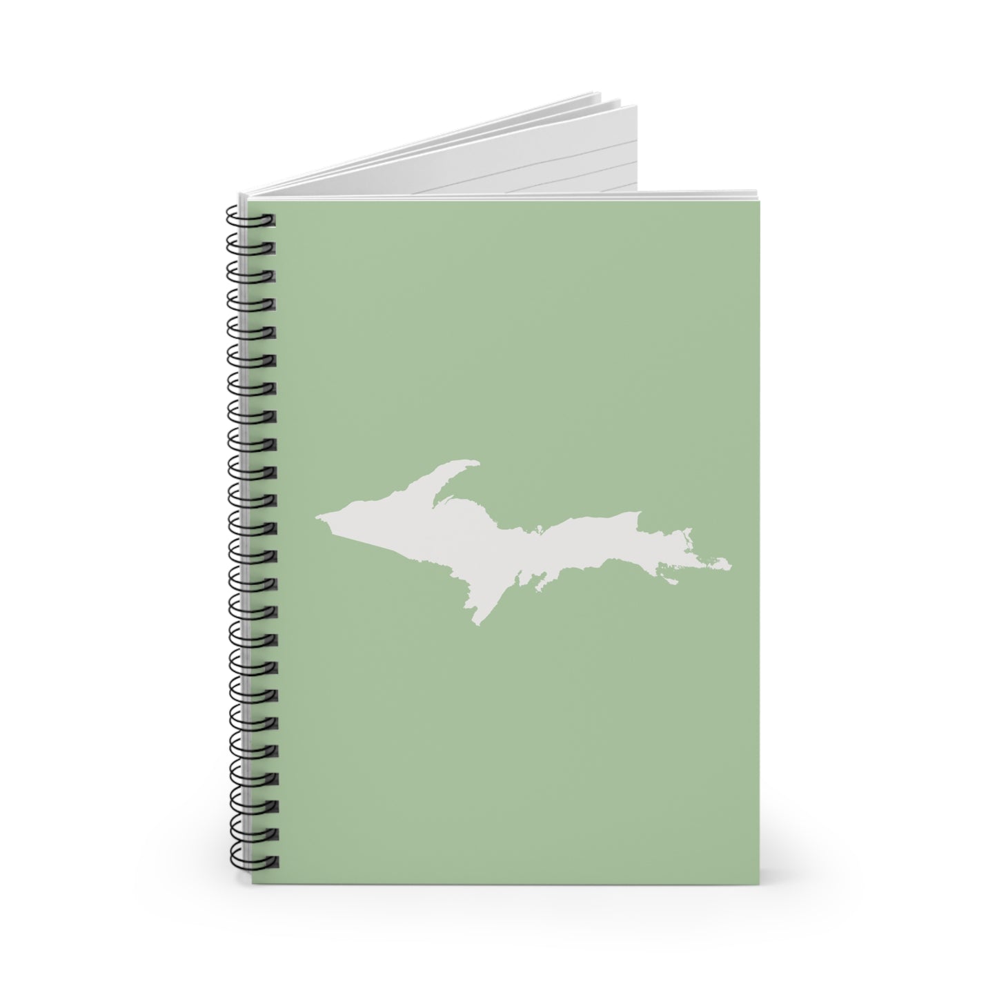 Michigan Upper Peninsula Spiral Notebook (w/ UP Outline) | Tea Green